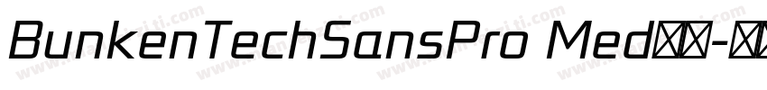 BunkenTechSansPro Med字体字体转换